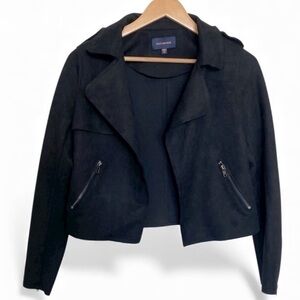 SKIES ARE BLUE SUEDE FEEL JACKET ZIP SLEEVES
WOMENS SIZE XS‎